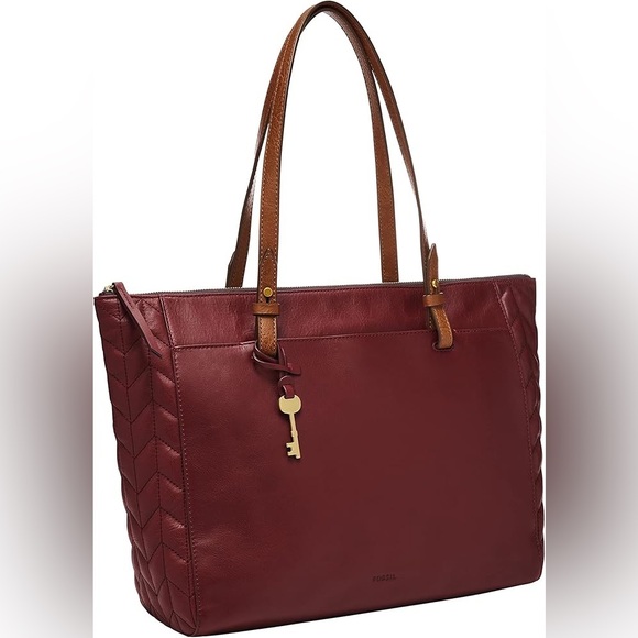 Fossil Rachel Leather Tote with Zipper - Picture 7 of 8